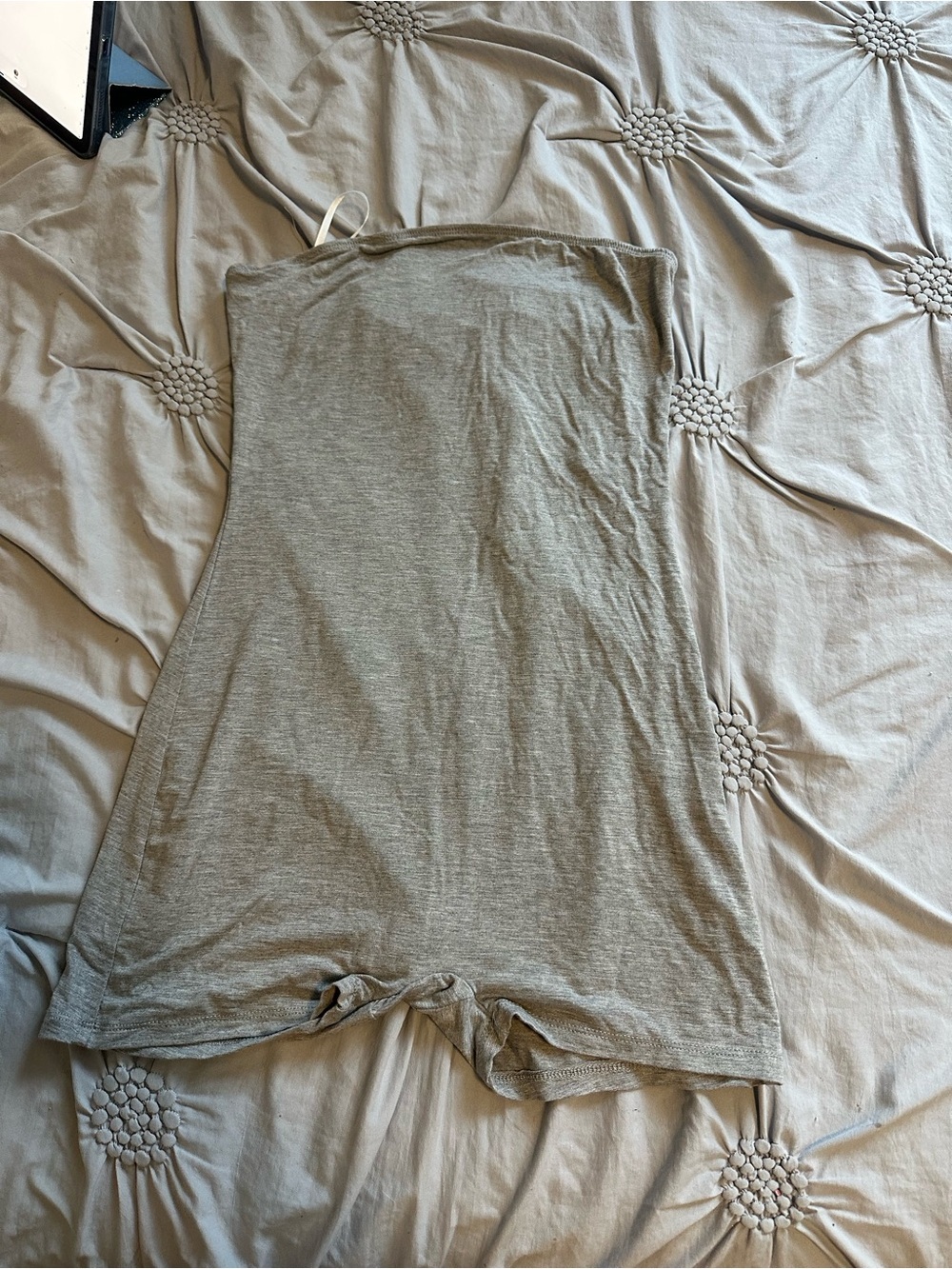Gray Strapless Tube romper
